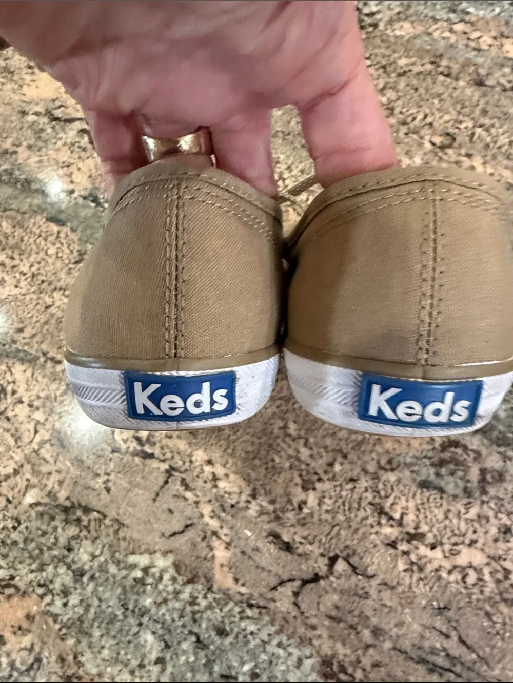 Keds Men’s Canvas Sneakers in Taupe/Beige